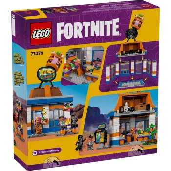 LEGO FORTNITE 77076 Durrr Burger restorano statybinis rinkinys — 546 dalių, 4 minifigūrėlės, 270×180×90 mm