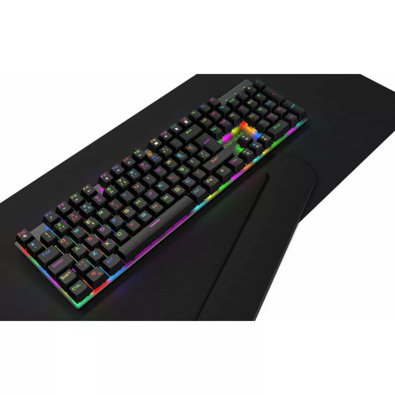 Incase Gaming Keyboard IKG-443 mechaninė klaviatūra su RGB apšvietimu, vokiškas išdėstymas