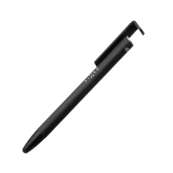 3-in-1 rašiklis su stiliaus ir stovu FIXED FIXPEN-BK — tušinukas, talpinis antgalis, įmontuotas stovas, juodas