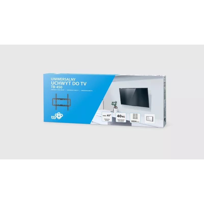 TV sieninis laikiklis TB-450 iki 65 colių 40 kg maks. VESA 400x400