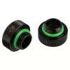 Adapteris G1/4 colio išorinis sriegis į 14 mm kietą vamzdelį, BitsPower Touchaqua TA-FH14-GB, 2 vnt., juodas