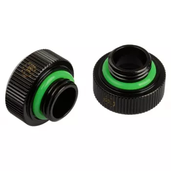 Adapteris G1/4 colio išorinis sriegis į 14 mm kietą vamzdelį, BitsPower Touchaqua TA-FH14-GB, 2 vnt., juodas