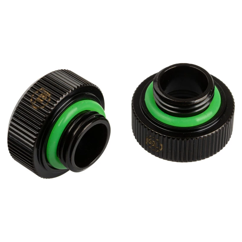 Adapteris G1/4 colio išorinis sriegis į 14 mm kietą vamzdelį, BitsPower Touchaqua TA-FH14-GB, 2 vnt., juodas