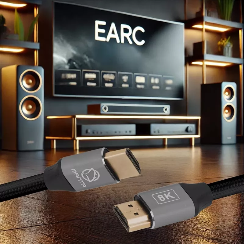 HDMI kabelis MANTA HDMI-1.5MC 1,5 m, palaiko iki 8K