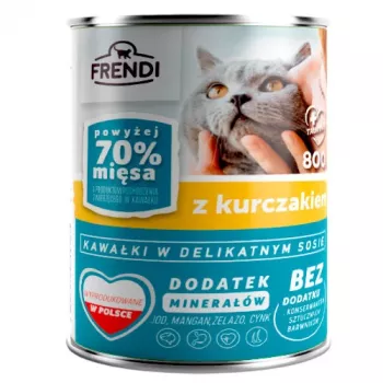 Šlapias kačių ėdalas Frendi gabaliukai vištienos padaže 800 g