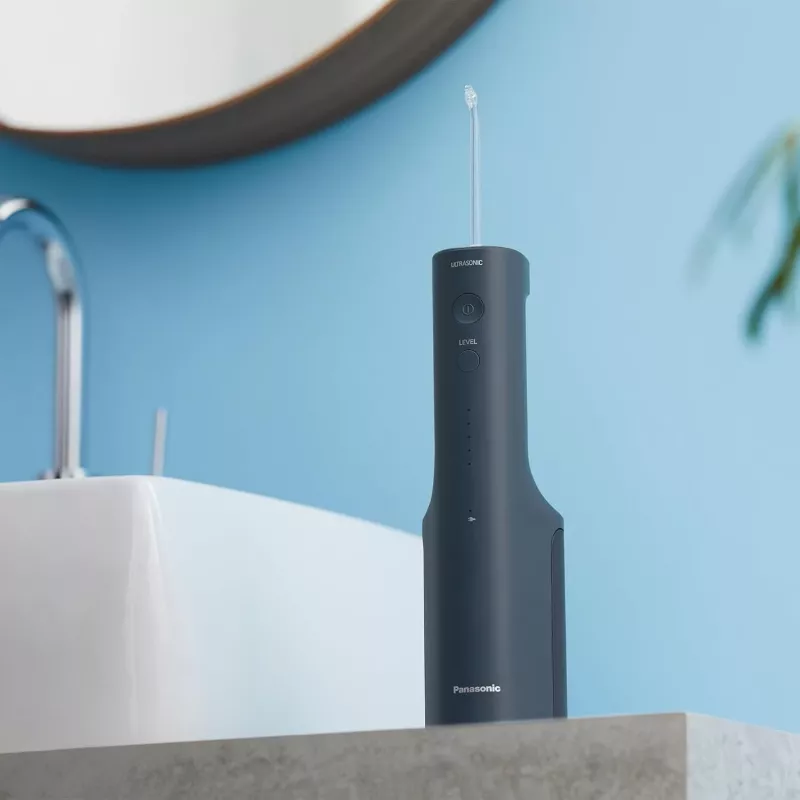 PANASONIC EW-DJ66 belaidis oralinis irigatorius su soniniu dantų šepetėliu, 0,2 l, mėlynas, įkraunama baterija, 100–240 V