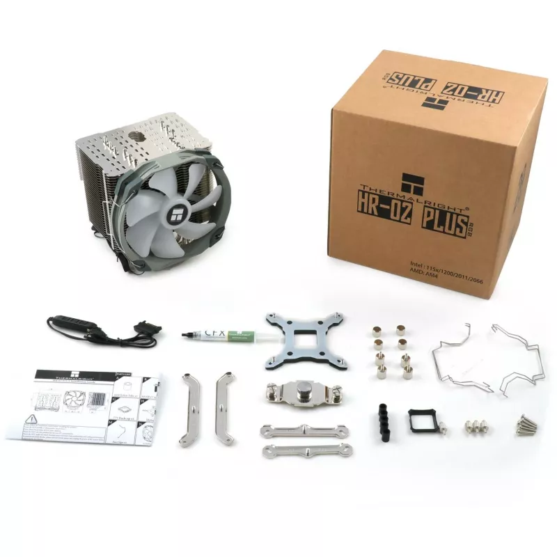 Thermalright HR-02 Plus – procesoriaus oro aušintuvas (LGA1156, LGA1155, LGA2011, LGA1150, LGA1151, AM4, LGA2066, LGA1200, LGA1152)