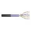 DIGITUS Professional montažinis kabelis – 500 m – UTP – CAT 6 – halogenų neturintis, lauko, tvirtas – juoda