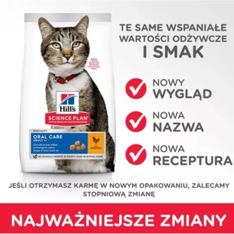 HILL'S SP Adult Oral Care Chicken - sausas kačių ėdalas - 1,5 kg