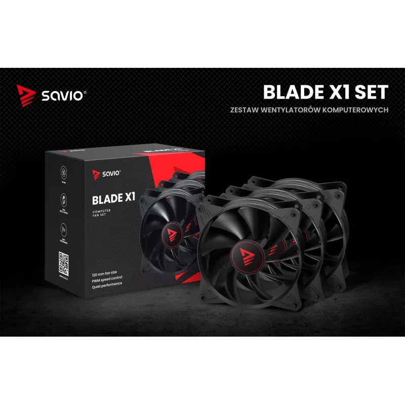 Vandens aušintuvas SAVIO BLADE SET 120 mm ventiliatorius 1800 RPM 32 dB Juodas