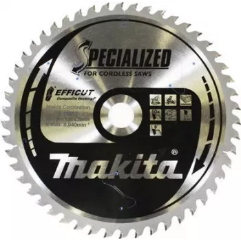 Makita Efficut pjūklo diskas – medienai, metalui, WPC – 190 mm – 50 dantų – skirtas Makita DLS713NZ, DLS714NZ (E-12251)