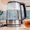 Cecotec Kettle ThermoSense 340 Clear | Elektrinis | 2200 W | 1.7 L | Stiklinis | 360° sukamas pagrindas | Skaidrus