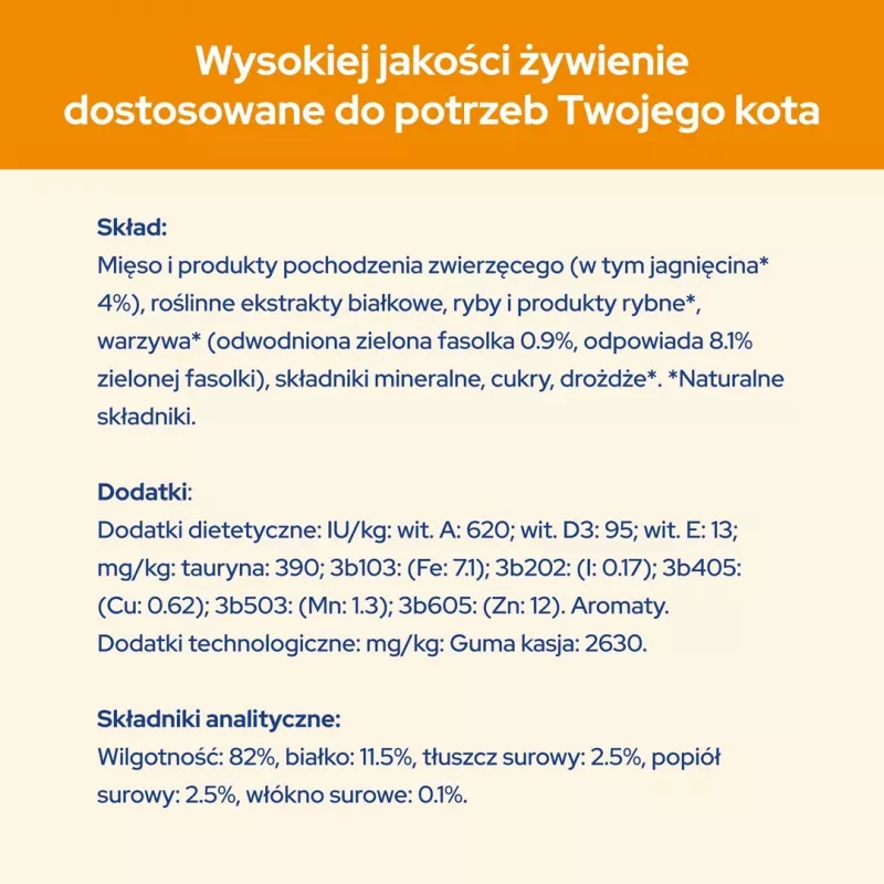 PURINA Cat Chow ėriena su žaliomis pupelėmis – šlapias kačių ėdalas, 10x85 g