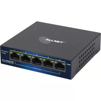 ALLNET ALL-SG8005P 5 prievadų Gigabit PoE komutatorius (5x RJ45, PoE)