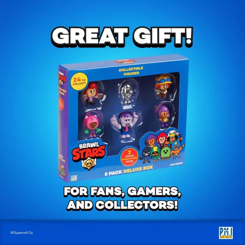BRAWL STARS S1 FIGŪRĖLĖS - 8 VIENETŲ DELIKSĖ DĖŽUTĖ VER.C