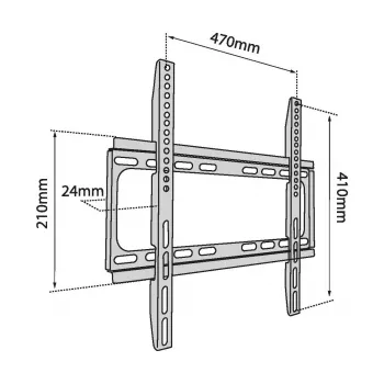 TV sieninis laikiklis TB-450 iki 65 colių 40 kg maks. VESA 400x400