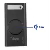 Akyga AK-BC-05 išorinės baterijos korpusas 12x 18650 Li-Ion elementams, 22,5 W, Qi 15 W, USB-C PD + 2x USB-A, LED žibintuvėlis, juodas