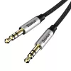 Baseus Yiven garso kabelis 3.5 mm vyriškas M30 1.5 m sidabrinis+juodas