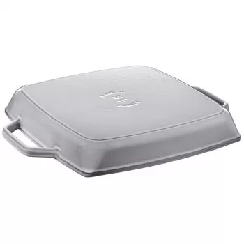 Staub 40511-684-0 Grilio keptuvė kvadratinė 28 cm, tinka indukcijai, grafito pilka