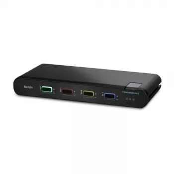 Belkin 4 prievadų vieno monitoraus DP/HDMI vaizdo saugus KVM jungiklis PP4.0 (F1DN104KVM-UN-4)