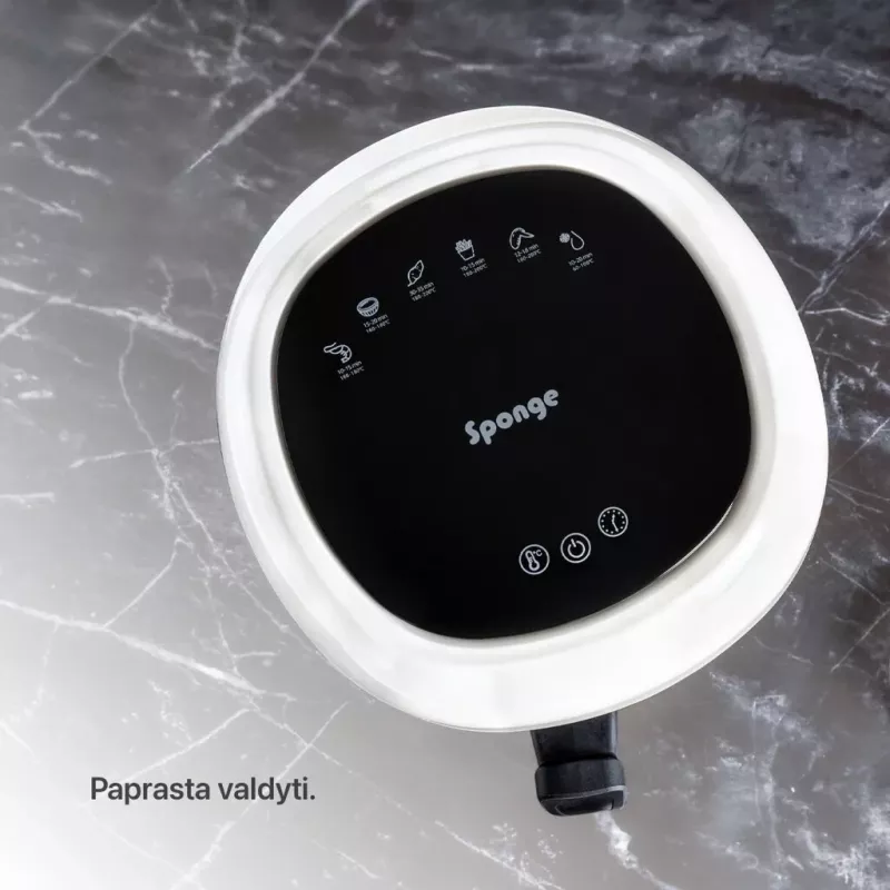 Kepimo puodas Sponge Air Fryer stiklinis 4L skaidrus dizainas