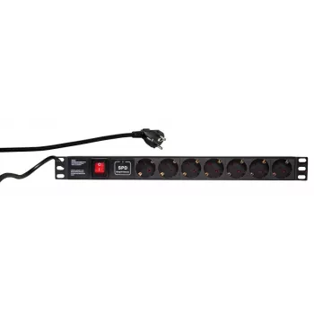Apsauginis įtampos filtras LogiLink PDU7C01 juodas 7 kištukiniai lizdai 230 V 2 m