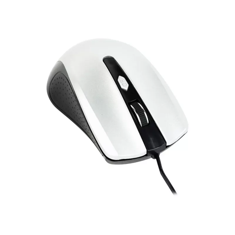Laidinė ambidekstrinė optinė pelė GEMBIRD MUS-4B-01-BS, USB Type-A, 1200 DPI, 4 mygtukai, juoda/sidabrinė
