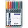 Permanentinis markeris Staedtler 313 WP8 8 spalvų rinkinys (juoda, mėlyna, ruda, žalia, oranžinė, raudona, violetinė, geltona)