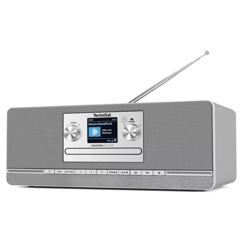 TechniSat DIGITRADIO 372 CD IR internetinis radijo imtuvas su CD, DAB+, FM, antracito ir sidabro spalvos