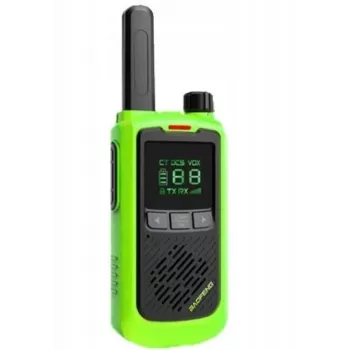 Nešiojama racija Baofeng BF-T17 žalia – 16 kanalų, 5 W, 400–470 MHz, 1500 mAh baterija