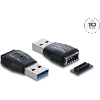 DELOCK lizdo keitiklis USB Type-A į Type-E, modelis 67339, juodas