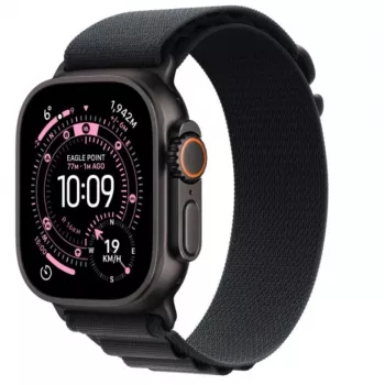 Išmanusis laikrodis Apple Watch Ultra 3 GPS + Cellular 49mm Juodas titano korpusas su Juodu Alpine Loop dideliu dirželiu