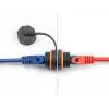 DeLOCK 88145 RJ45 į RJ45 Cat.6A juodas tinklo jungiklis su IP68 apsauga