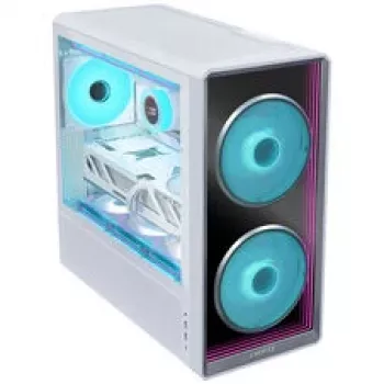 Lian Li LANCOOL 217 INF PC korpuso rinkinys + 3x UNI FAN SL-INF 120 Reverse Blade ventiliatoriai - balta