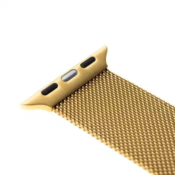 Metalinis tinklelio dirželis FIXED FIXMEST-434-GD, auksinis, Apple Watch 42/44/45/46/49 mm