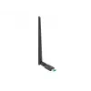 LANBERG NC-1200-WIE vidinė WLAN kortelė – dviejų juostų USB belaidžio ryšio adapteris, RTL8812BU, iki 1200 Mbit/s, išorinės 2x2 antenos (5 dBi), juoda