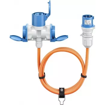 Goobay CEE adapteris CEE kištukas į 1x CEE movą ir 2x įžemintą movą (76266)