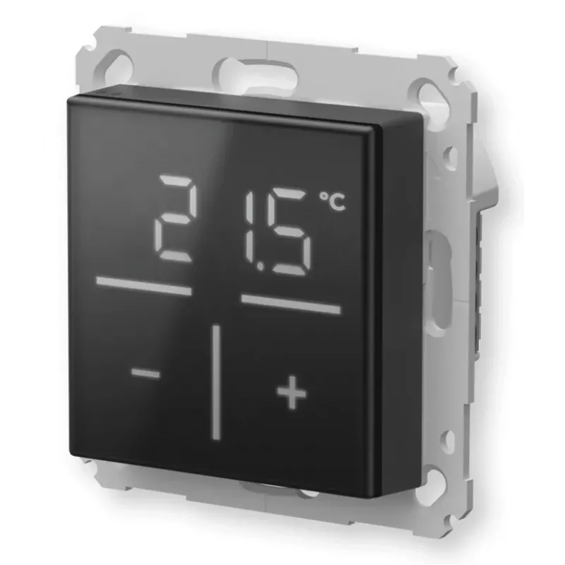 Sieninis termostatas Homematic IP su CO₂ jutikliu – mechaninis, juodas, 230 V, IP20
