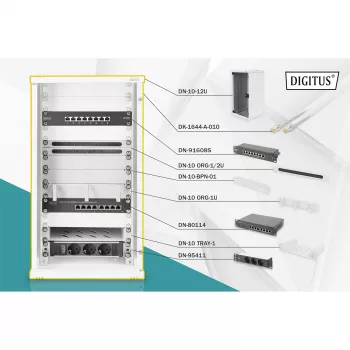 Sieninis tinklo stovas Digitus DN-10-SET-3