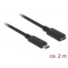 USB ilginimo laidas Delock SuperSpeed USB 3.2 Gen 1 2m USB C juodas