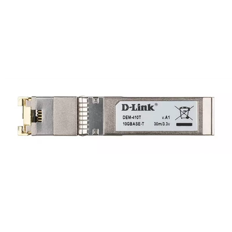 D-Link SFP+ 10GBASE-T Vario siųstuvas, varinis, 10 Gbit/s, SFP+, T, 30 m, 10 Gigabit Ethernet