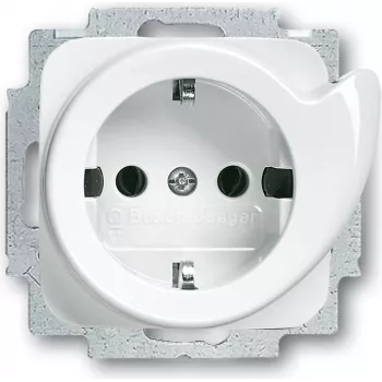 BUSCH JAEGER 2011-0-2605 - CEE 7/3 kištukinis lizdas 2P+E - balta - 250 V - 16 A - 71 mm