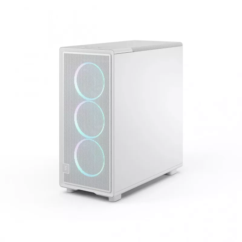 Fractal Design Epoch White TG RGB Clear Tint – baltas kompiuterio korpusas