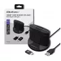 Qoltec 50632 USB 2.0 juodas kortelių skaitytuvas su 1 m laidu