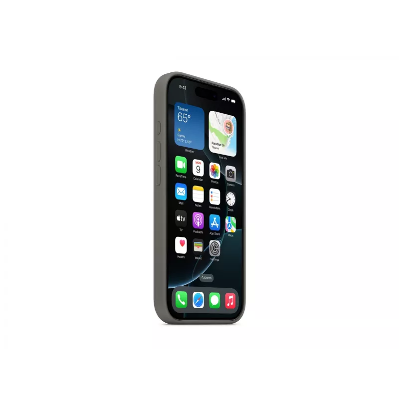 Apple iPhone 16 Pro silikoninis dėklas su MagSafe - pilkas