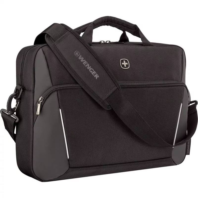 Wenger XE Compact Brief 16 portfelis nešiojamam kompiuteriui su planšetės kišene, juodas