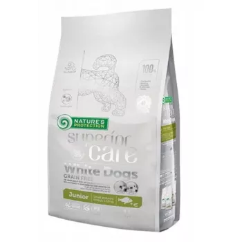 Sausas šunų ėdalas Nature’s Protection Superior Care White Dogs Grain Free Junior Small 1,5 kg – Žuvis