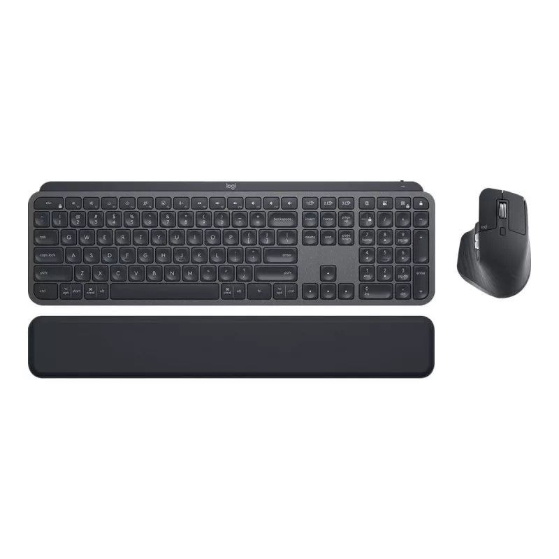 Logitech MX Keys Combo verslui – belaidė klaviatūra ir pelė su foniniu apšvietimu, QWERTY GB, grafito spalvos