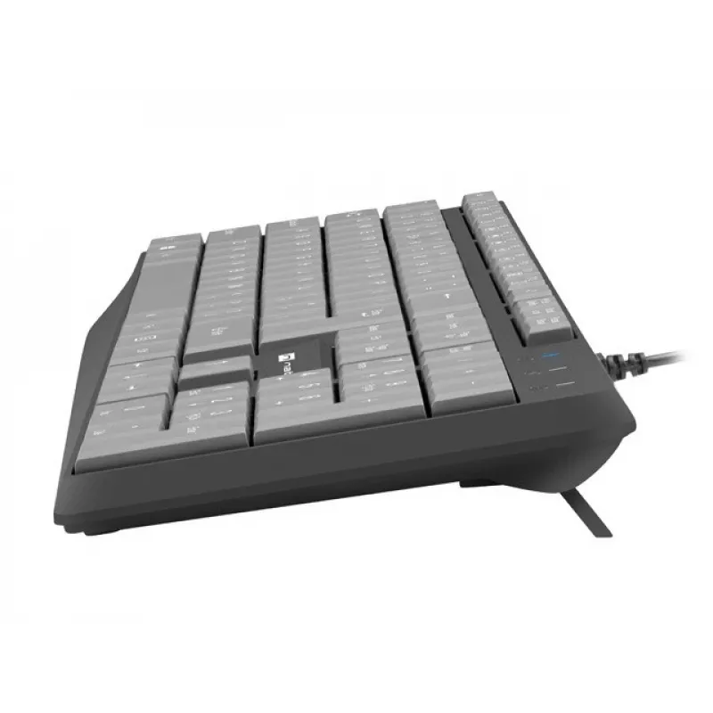 Pilno dydžio laidinė klaviatūra NATEC NKL-1507 USB QWERTY US International Pilka/Juoda, 105 klavišai, skaičių blokas