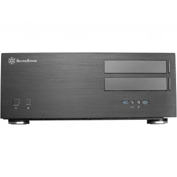 Korpusas SilverStone Grandia GD08 – stalinis – SSI EEB – be maitinimo šaltinio – juodas – USB/audio